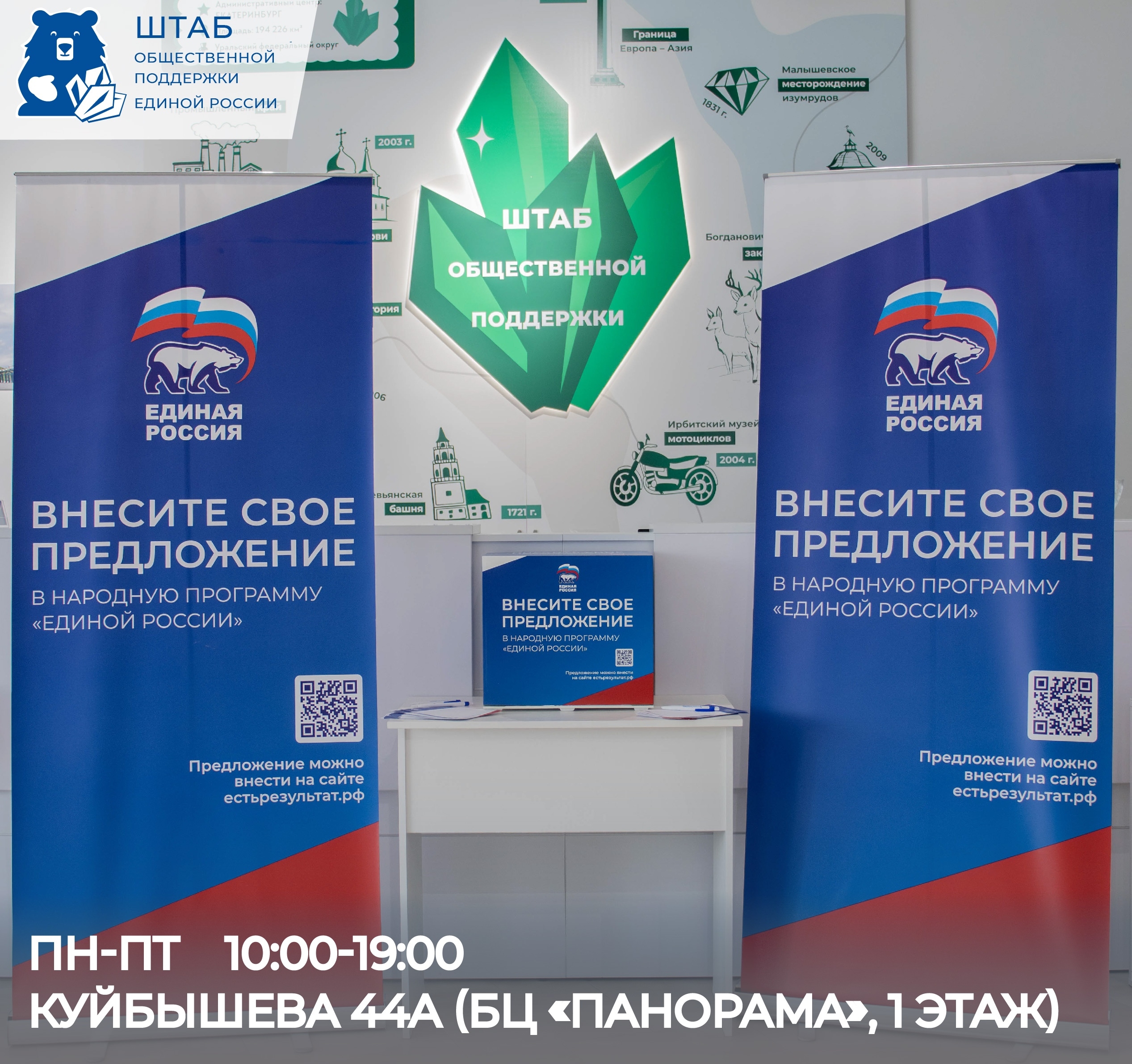 Партия «Единая Россия» продолжает сбор предложений в Народную программу, которые войдут в основу предвыборной программы партии на выборах депутатов Государственной Думы Российской Федерации IX созыва.